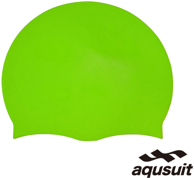 국내생산 베이직 심플 실리콘수모 성인남녀공용 수영모자, 그린, 1개