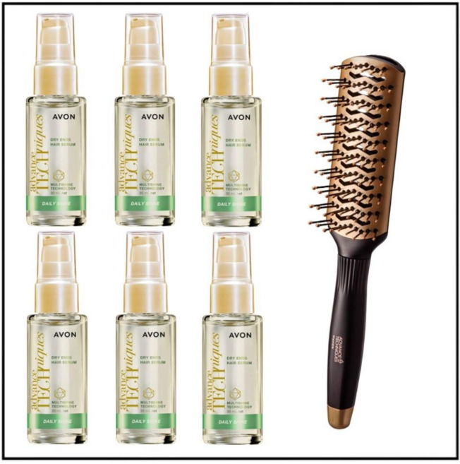 Avon雅芳 毛鱗片柔亮B5護髮油 30ml - 免沖洗護髮精油 分岔乾燥髮適用, 6個