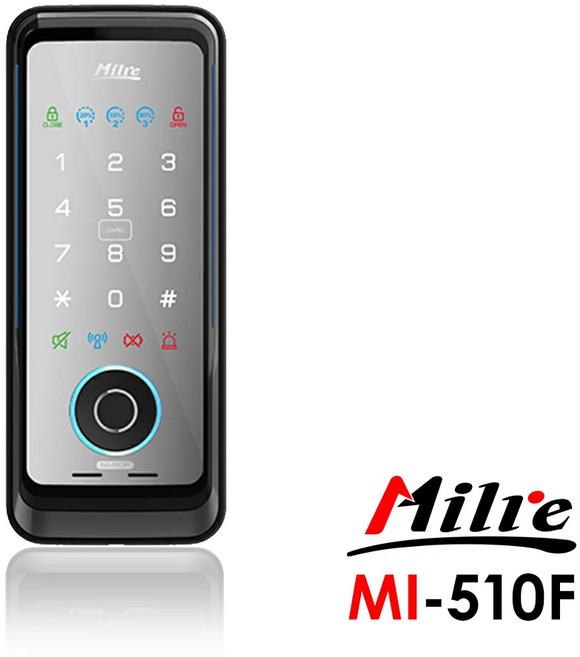 Milre 美樂 MI-510F 三合一 智能電子輔助鎖 密碼/指紋/卡片門鎖, 上門安裝