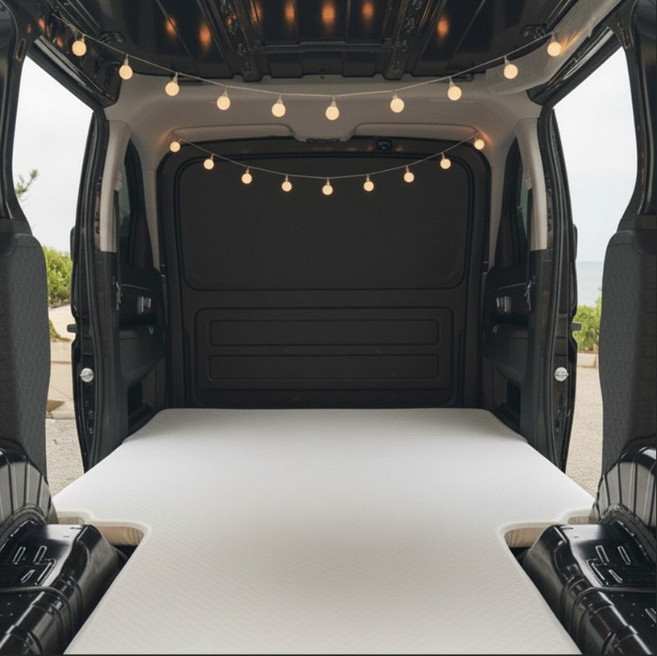 참깨샵 차량매트 기아 PV5 롱레인지 카고 에어매트 8cm 두꺼운캠핑매트