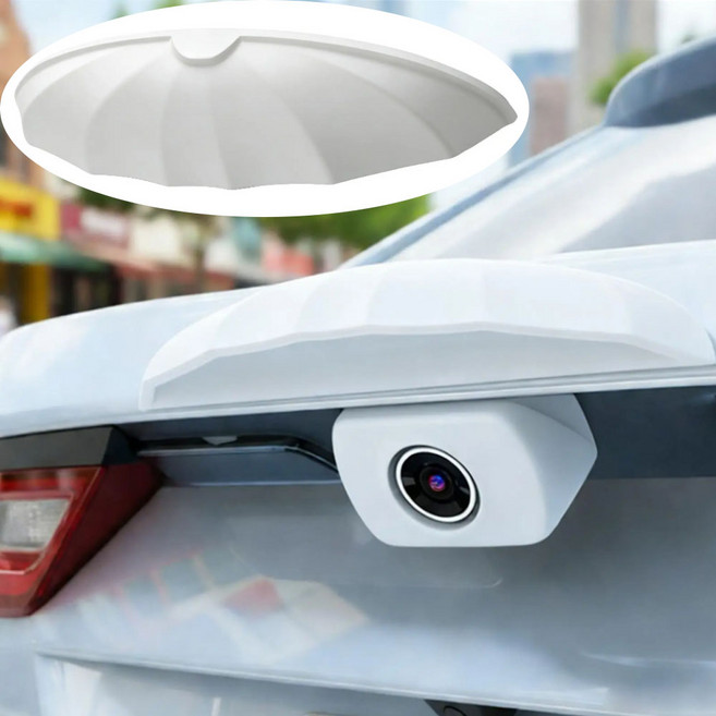 후방 카메라 레인커버 빗물 눈 햇빛 방수 보호 커버, 화이트, 후방카메라 레인커버