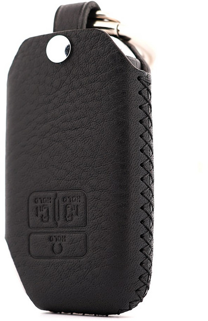 페레노 기아 카니발 KA4 7버튼 스마트키 가죽케이스 키홀더 PK08, 미네르바복스 블랙