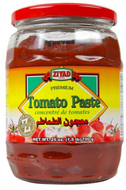 토마토 퓨레 지야드 브랜드 프리미엄 페이스트 첨가물 없음 방부제 소스 수프 샤크슈카에 좋은 농축 토마토! 25온스, 1개, 708g