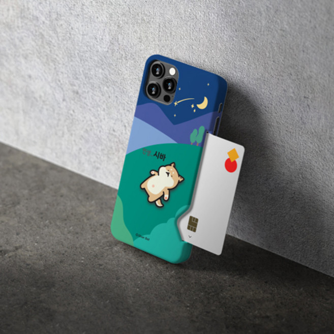 시안샵 TRY 카드하드케이스_귀염뽀짝 나들이시바 / 갤럭시S22 S21 S20 S10 5g A32 갤럭시노트20 노트9 노트8 S9