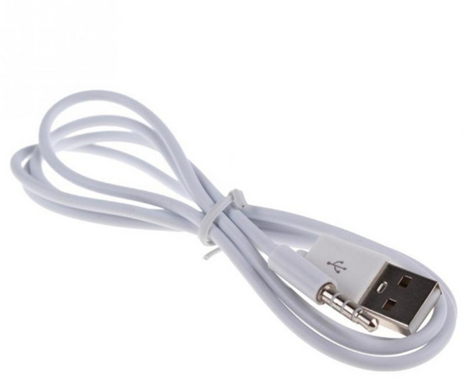 노 브랜드 Ipod SHUFFLE 데이터 케이블에 적합 USB Mp3 충전 3 4 5 6 7세대 충전기 와이어, 1개