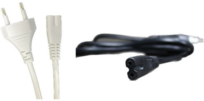 국산 8자코드 AC코드 전원 케이블 흑 백 0.6M 1M 1.3M 1.4M 2M 3M 5M 10M 250V 2.5A, 1개