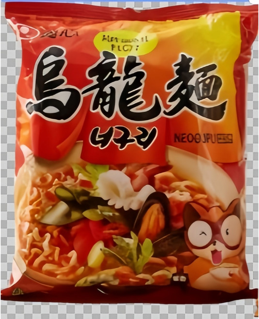 韓國農心 浣熊麵/爽口烏龍麵 120g, 1個, 浣熊麵