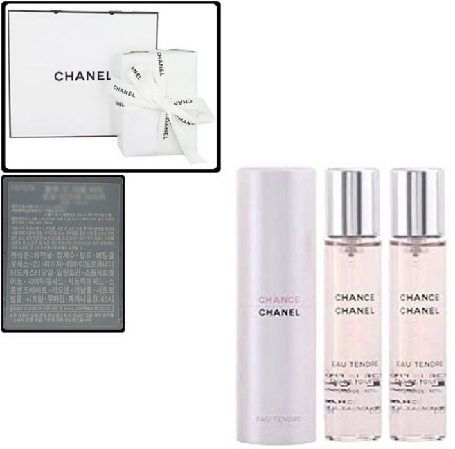 [선물포장+쇼핑백] 샤넬 샹스 오 땅드르 EDT 트위스트 앤 스프레이 (본품 20ml 1개+리필 20ml 2개), 1개