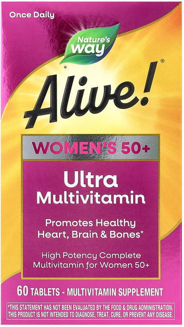 Nature's Way Alive! 50세 이상 여성용 울트라 종합비타민 60정, 1개