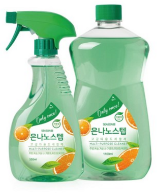 은나노스텝 시즌3 친환경 세정제 본품 550ml 1개 + 리필 1100ml 1개, 1.65L