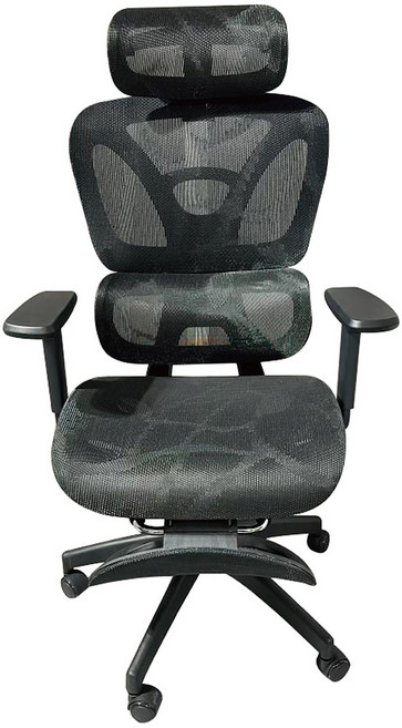 人體工學透氣網布辦公椅 可調節頭枕腰靠 舒適耐用遊戲椅, 816黑色