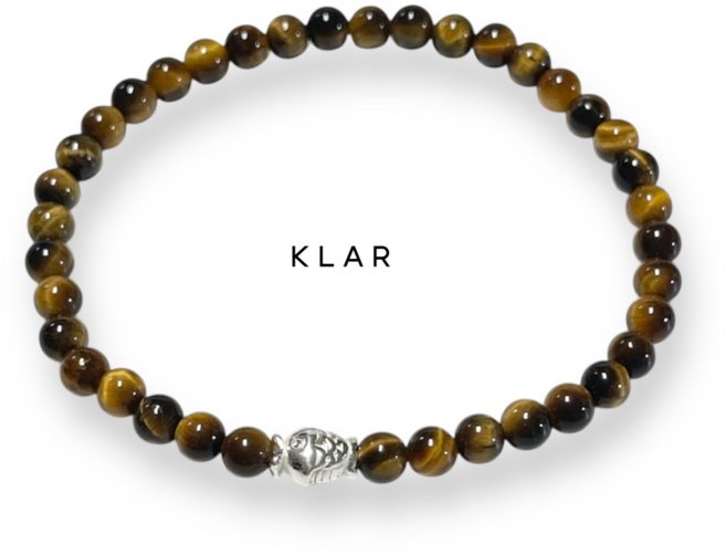 클라(KLAR) 천연 호안석 실버(92.5) 통통이 물고기 팔찌 (4미리)