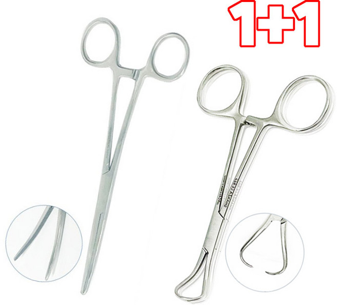 낚시 포셉가위 케리 곡16cm + 원형포셉 물고기집게 방포포셉 13cm, 1개