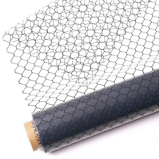 PVC 제전 비닐 필름 시트 커튼 투명 정전기 벌집형 30m, 0.3MM 투명 그리드 1.37m x 30m, 1개