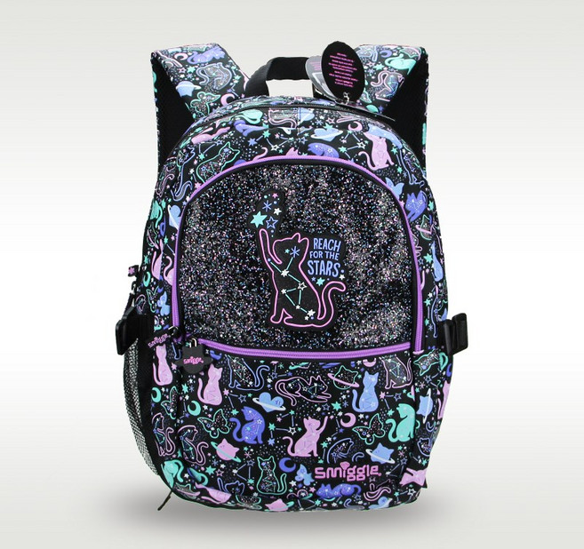 호주 smiggle 오리지널 책가방 여자 양어깨 백팩 스타 캣 학용품 카와이 16인치