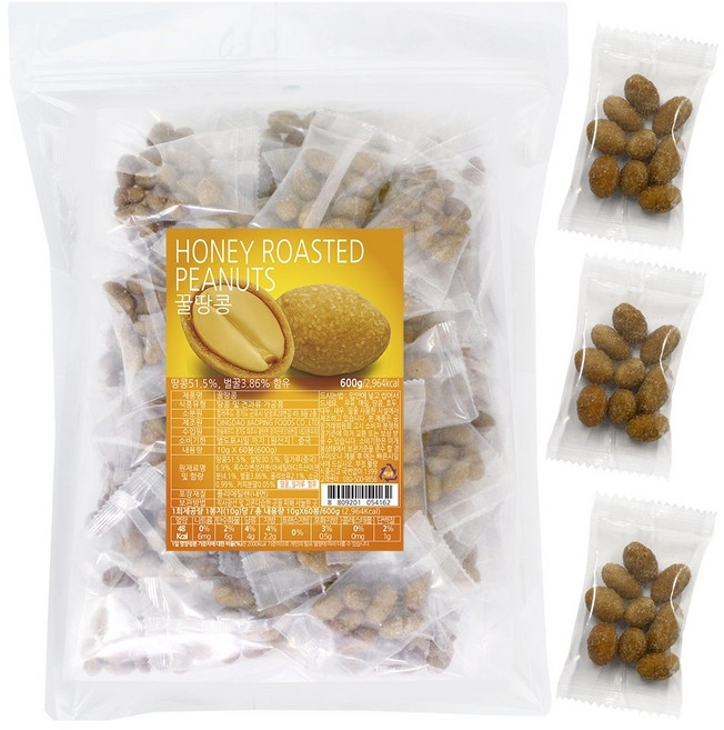 컬러푸드 꿀땅콩 소포장, 60개, 10g
