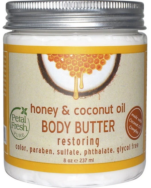 페탈프레쉬 바디 버터 리스토어링 허니 & 코코넛 오일, 1개, 237ml - 쿠팡