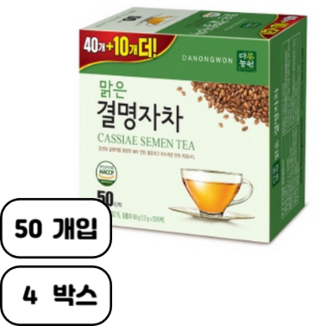 다농원 결명자차, 1.2g, 50개입, 4개