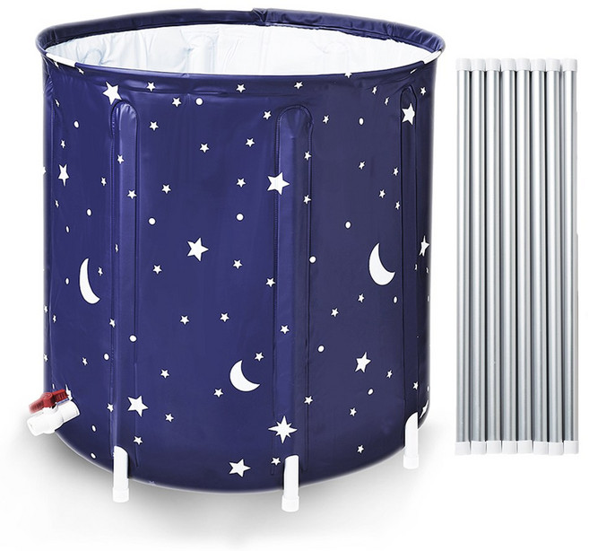 샵472 에스텔라 스테인레스 접이식 이동식 반신 욕조 대형 70cm, 혼합색상