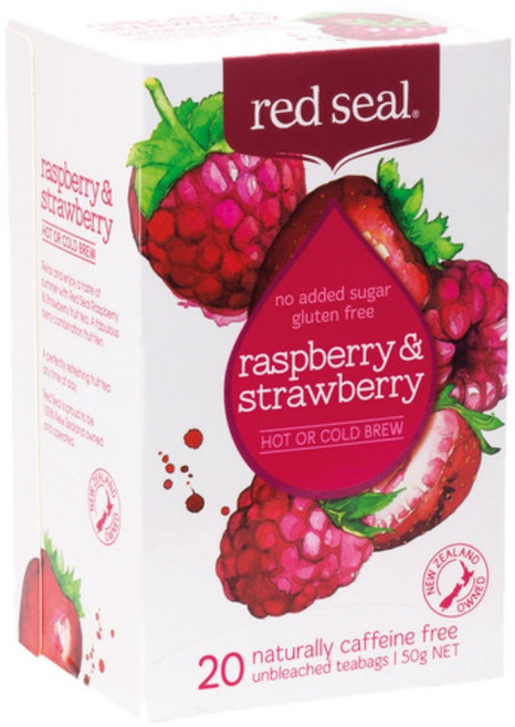 레드씰 라즈베리 딸기차 티백 Red Seal Raspberry Strawberry Hot Or Cold Brew, 50g, 1개, 20개입