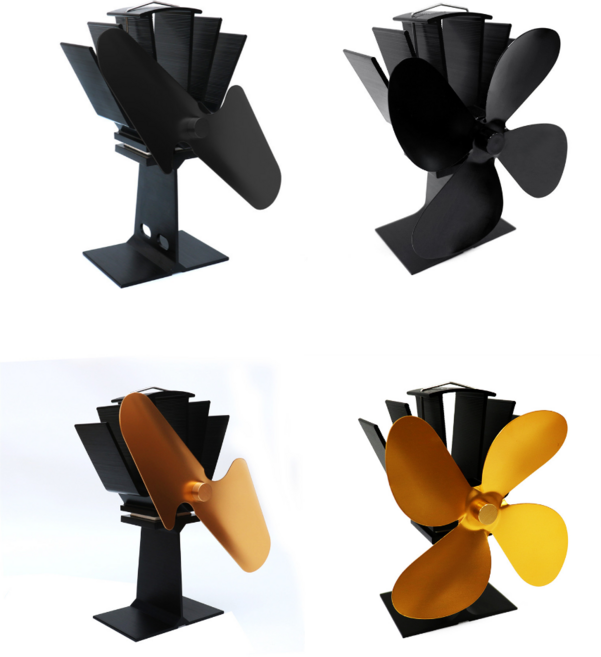 tef 무동력 에코팬 캠핑 실링팬 타프팬 난로 무동력팬, 2윙 블랙, 1개