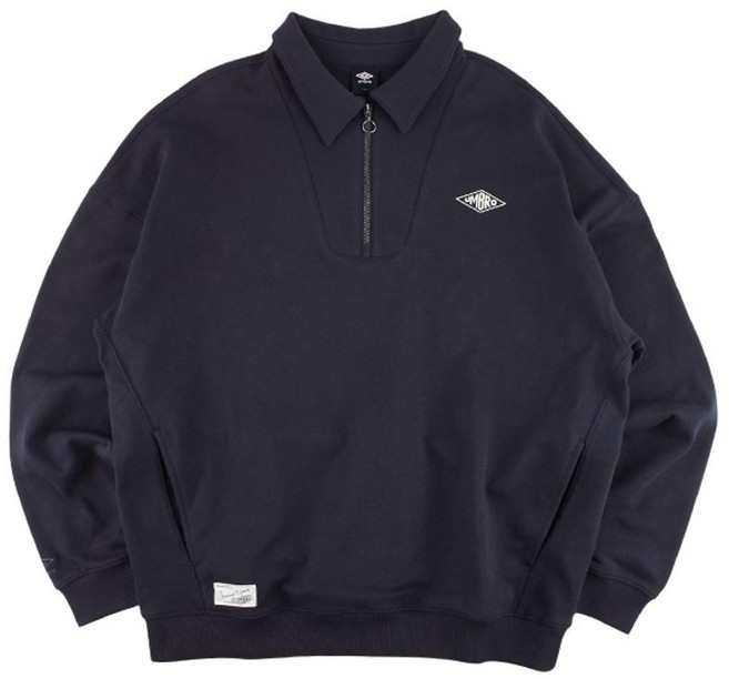 엄브로 웨이파인더 그래픽 하프집업 카라 맨투맨 UQ121CFS12 DVY