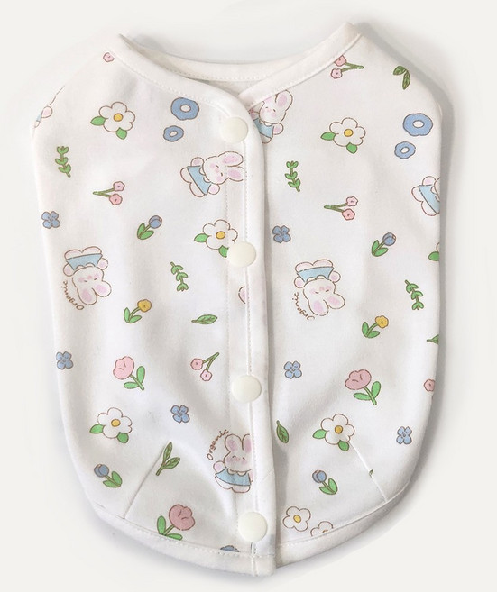 팻티아 보들보들 오가닉 강아지조끼 국산, 데이지 White, 1개