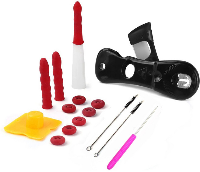 코킹 도구 키트 실런트 노즐 16pcs 실리콘 도구 세트 실리콘 카트리지 팁 커터 노즐 바늘 브러시 및 코크 캡, 1