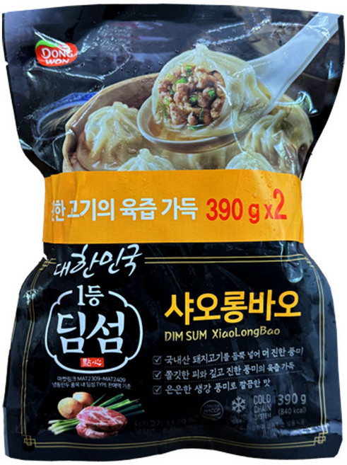[동원] 딤섬 샤오롱바오 390g x6봉 /만두, 6개