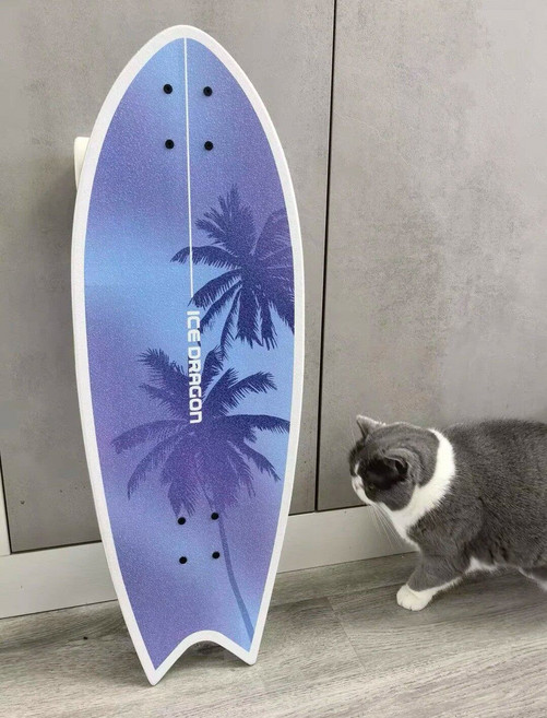 滑板專業小魚板 CX4 陸地衝浪板 男女滑板 刷街初學者專業板 衝浪滑雪練習板, 如圖所示, 1個