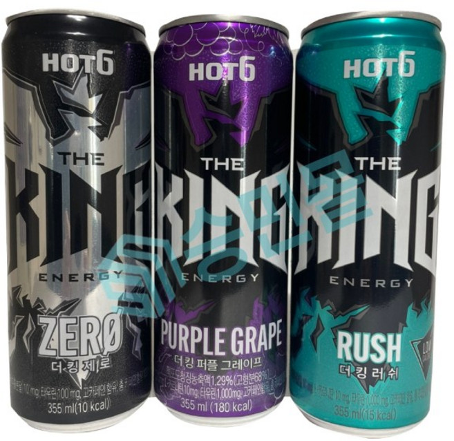 핫식스 더 킹 퍼플 러쉬 제로 355ml x 2개씩 6개입