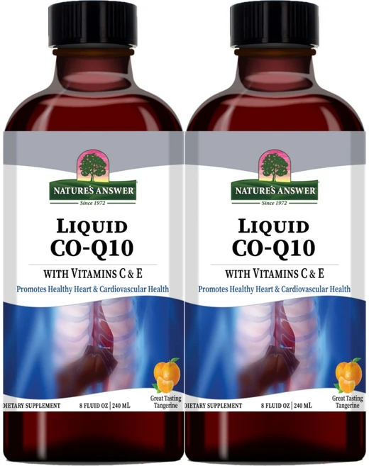 네이처스앤서 고흡수 리퀴드 CoQ10 코큐텐 액상 액체 귤맛, 2개, 240ml - 쿠팡