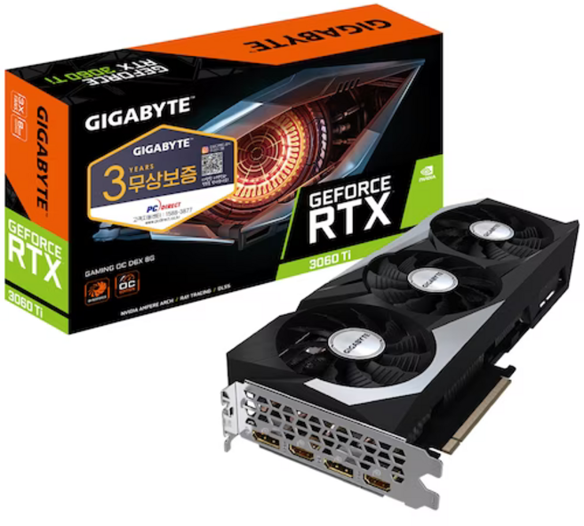 GIGABYTE 지포스 RTX 3060 Ti Gaming OC D6X 8GB 피씨디렉트