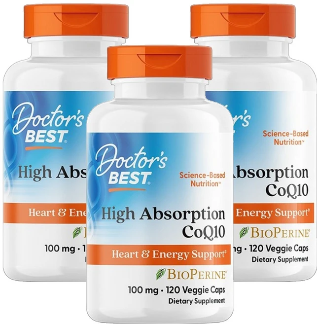 닥터스베스트 하이 앱솔션 CoQ10 100mg 베지 캡, 3개, 120정 - 쿠팡