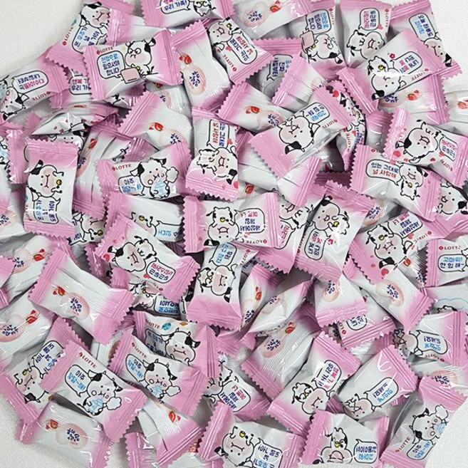 롯데웰푸드 폭신하고 말랑한 말랑카우 딸기 개별포장, 4g, 145개