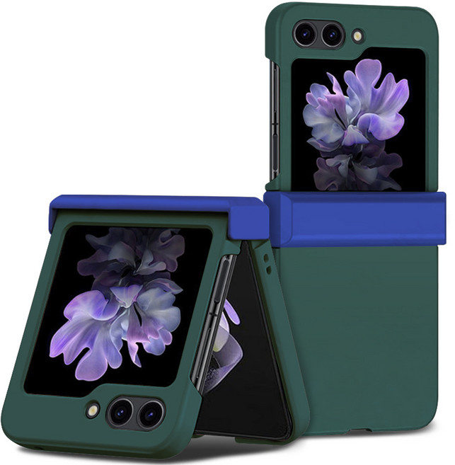 갤럭시Z플립5 플립4 플립3 샌드컬러 팝핑파스텔 풀커버 힌지보호 마카롱컬러 무광 하드 케이스 + 우레탄 풀커버 필름세트 1매