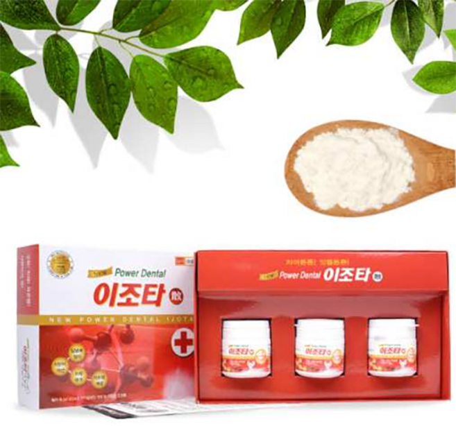 이조타 가루치약 치아미백 시린이 치은염 잇몸건강 38g 3개