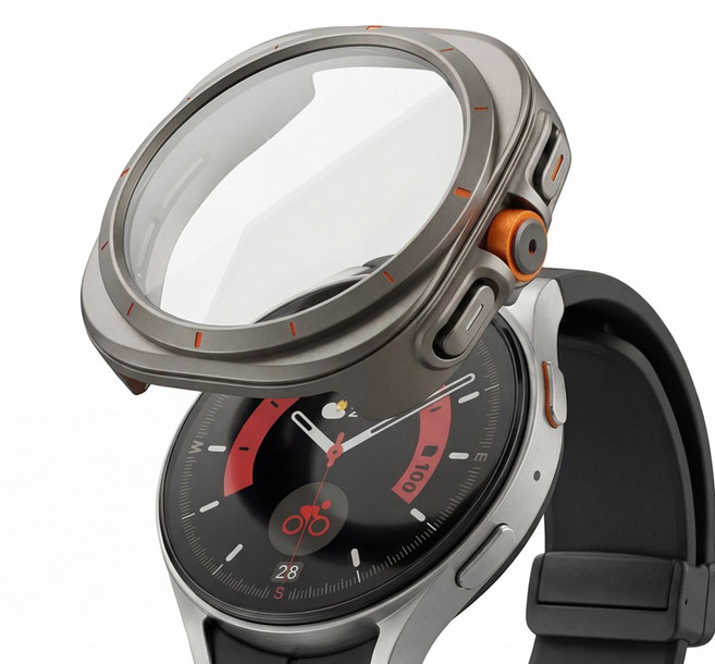 티엑스엘엑스 갤럭시워치 7 6 호환 울트라 변신 풀커버 케이스, 1개, 티타늄 그레이