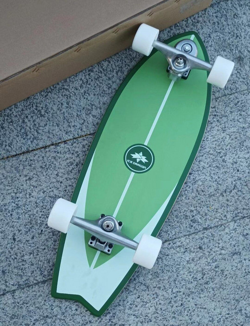 32寸陸地衝浪板 轉向滑板 刷街練習板 初學者專業滑板, 如圖所示, 1個