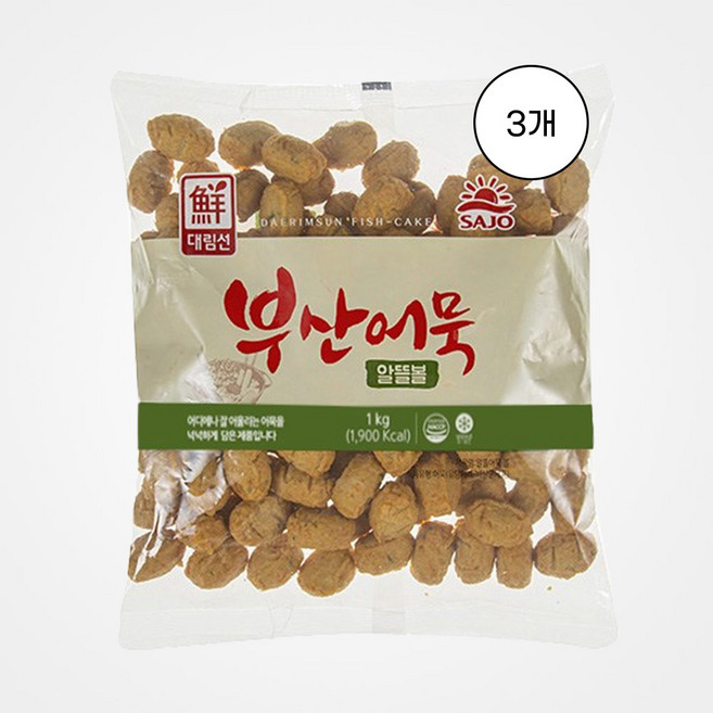 [사조대림] 알뜰볼어묵 1kg 3개