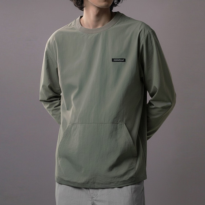 스댕클럽 남녀공용 오버핏 쿨 스판 나일론 경량 바람막이 맨투맨 SWB0274