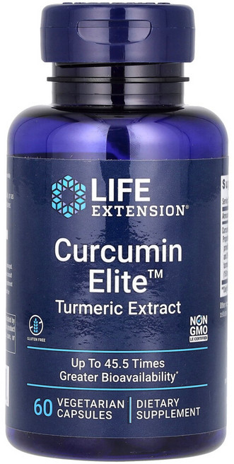 라이프익스텐션 커큐민 엘리트 강황 추출물 베지 캡슐, 60정, 1개