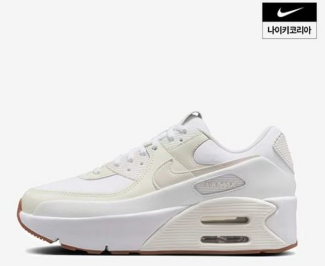 (백화점정품/AS) 나이키 에어맥스 90 LV8 우먼스 화이트 아이보리 올흰 여성 스니커즈 쿠셔닝 키높이 여자 운동화