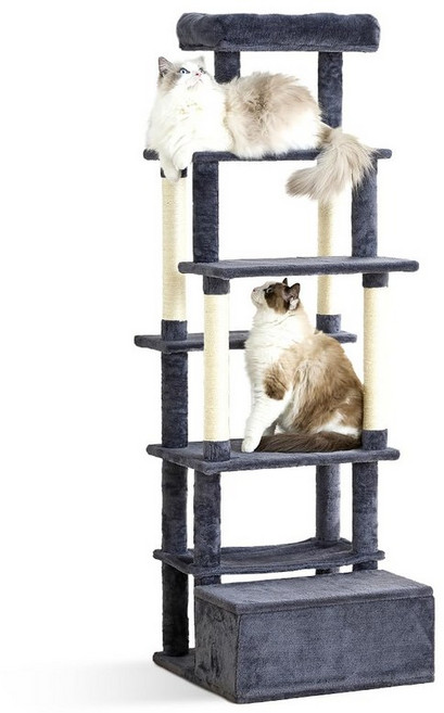 아이리스 오야마 수납 패브릭 캣 타워 SFC-157 다크 그레이, 1개