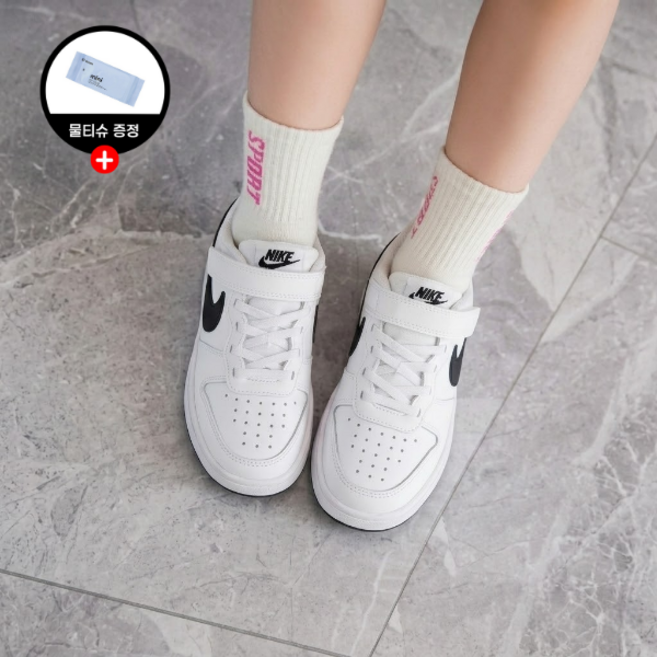 [백화점 정품] 나이키 공용 키즈 운동화 찍찍이 저학년 초등생 런닝 농구 테니스 벨크로 아동화 + 미니 물티슈 증정