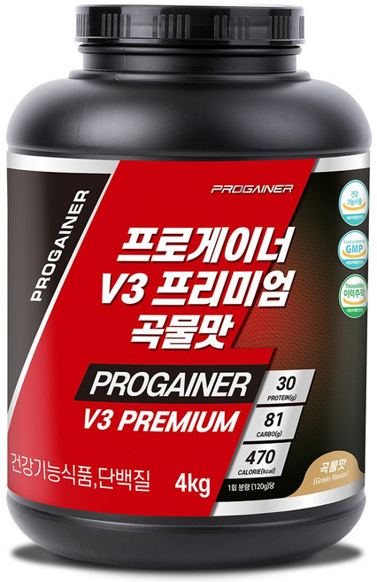 프로게이너 V3프리미엄 곡물맛 체중근육 벌크업게이너, 1개, 4kg