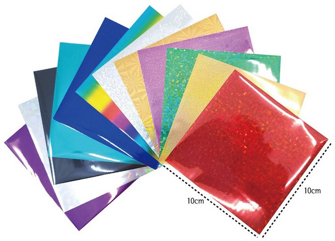 (CM) 홀로그램 틴트지 포일아트색지 24장, 단품, 1개