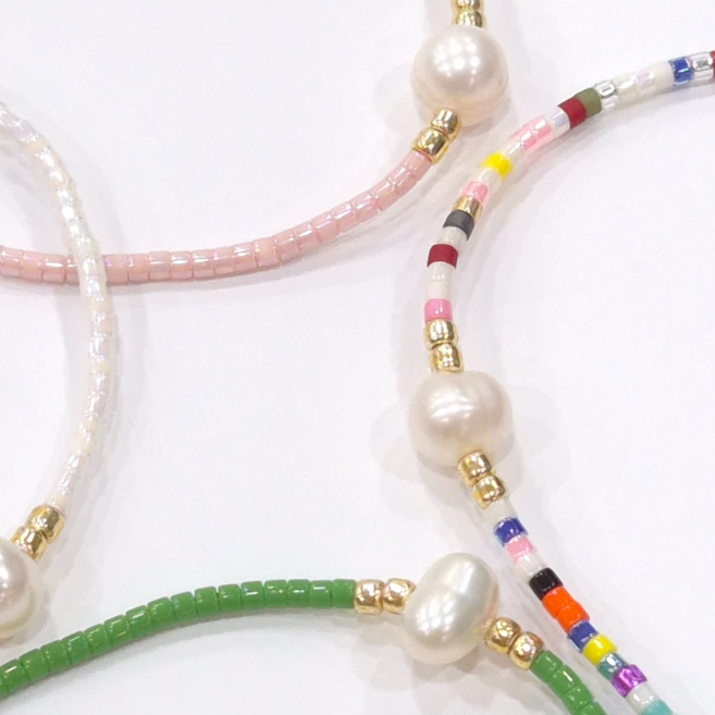 비즈 팔찌 포인트 레이어드 핸드메이드 팦찌