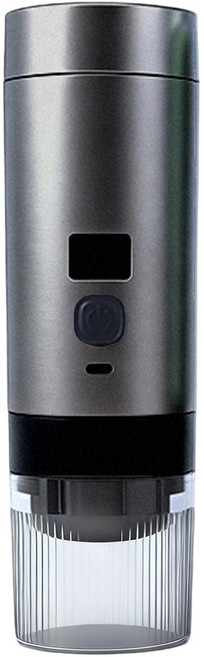 便攜式咖啡機膠囊咖啡機咖啡機家用咖啡機充電款無線便攜式咖啡機, 1個, 銀灰色:單個