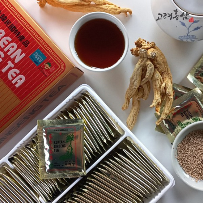 [고려홍삼] 인삼차 100포 고려홍삼 홍삼분말 전통차 홍삼차, 1개, 100개입, 3g
